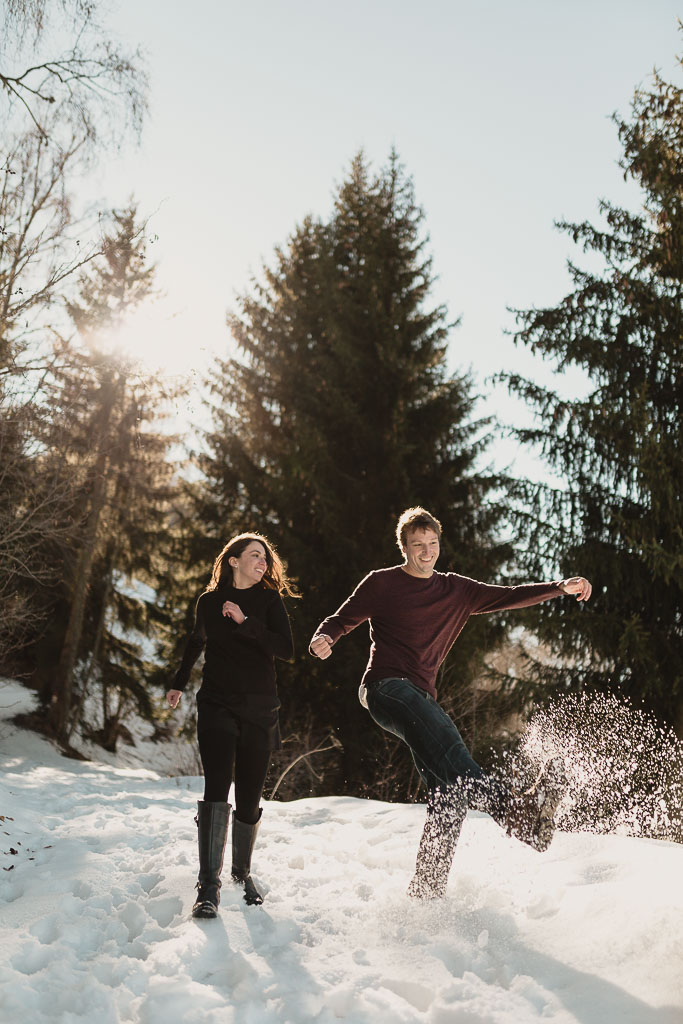 Fotografo na Suíça e toda Europa - Couple photoshoot in the snow in Switzerland