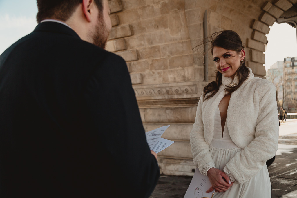 Photographe de mariage en France - Echanges des voeux à paris