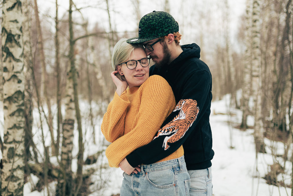 Photographe mariage et couples - séance photo à l'étranger en Laponie Finlande