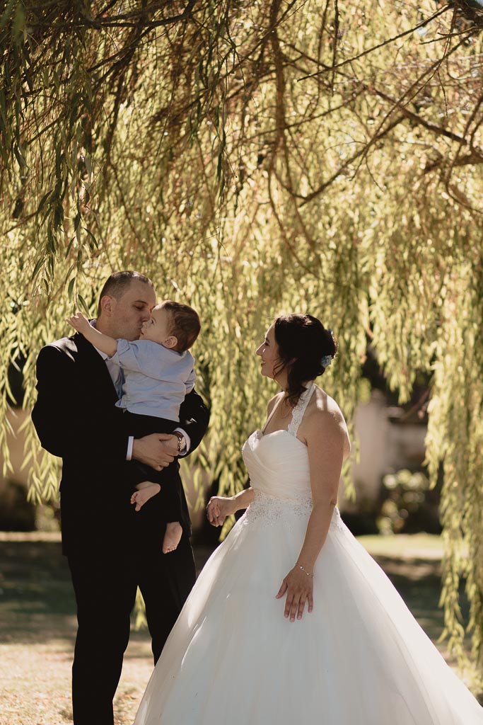 Séance couple mariage avec les enfants