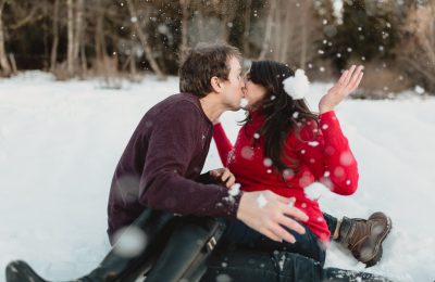 Séance photo couple sous la neige à vercorin en Suisse Station de ski - Fotografa na Suíça
